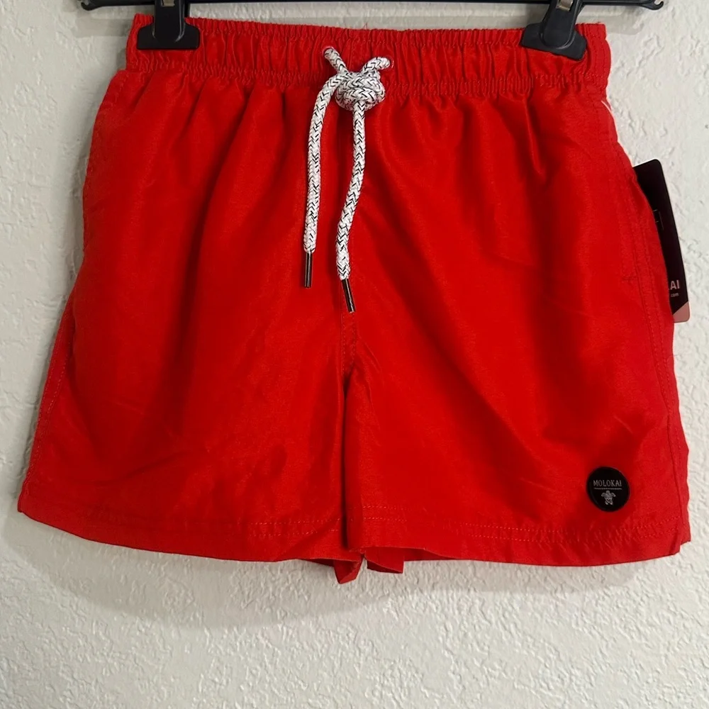 Molokai Surf Co. Red Swim Shorts for Boys Size M (10) - Picture 2 of 10